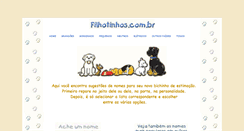 Desktop Screenshot of filhotinhos.com.br