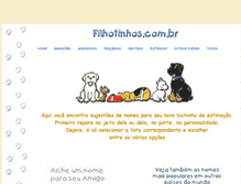 Tablet Screenshot of filhotinhos.com.br